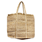Classic Pure Jute Beach Picnic Unisex Tote Beach Bag