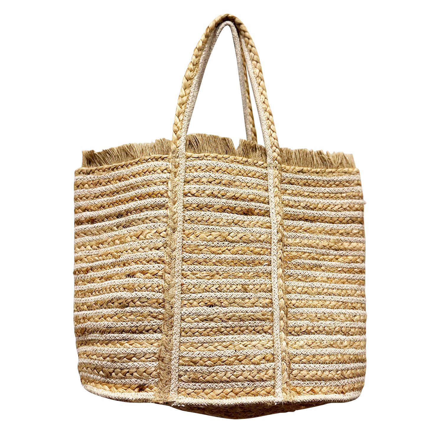 Classic Pure Jute Beach Picnic Unisex Tote Beach Bag