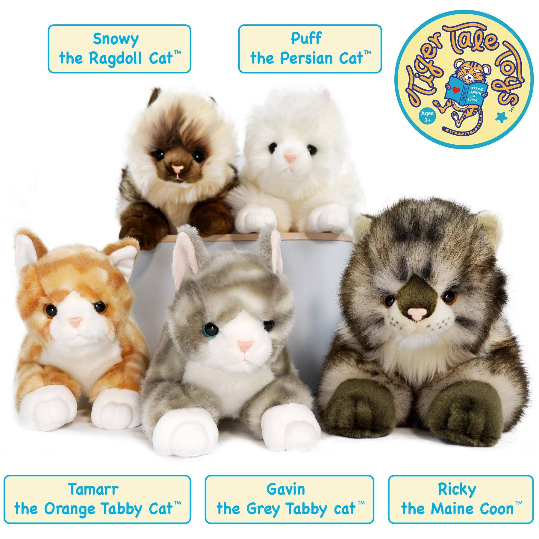 VIAHART Toy Co. - Puff the Persian Cat | 13 Inch Stuffed Animal Plush