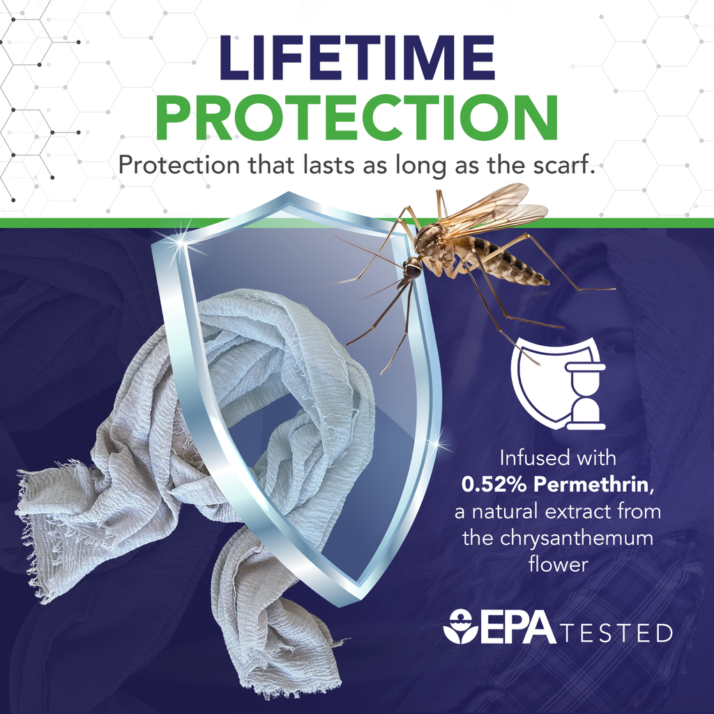 Insect Shield Protection Bug Repellent Clothing Womens Scarf