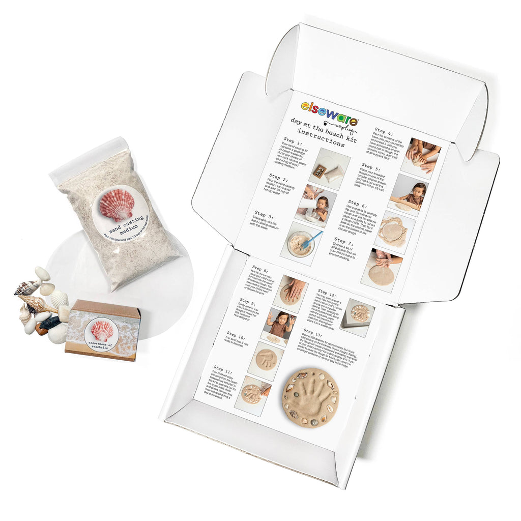 Elseware - Day at the Beach - Kids Hand & Footprint Keepsake Craft