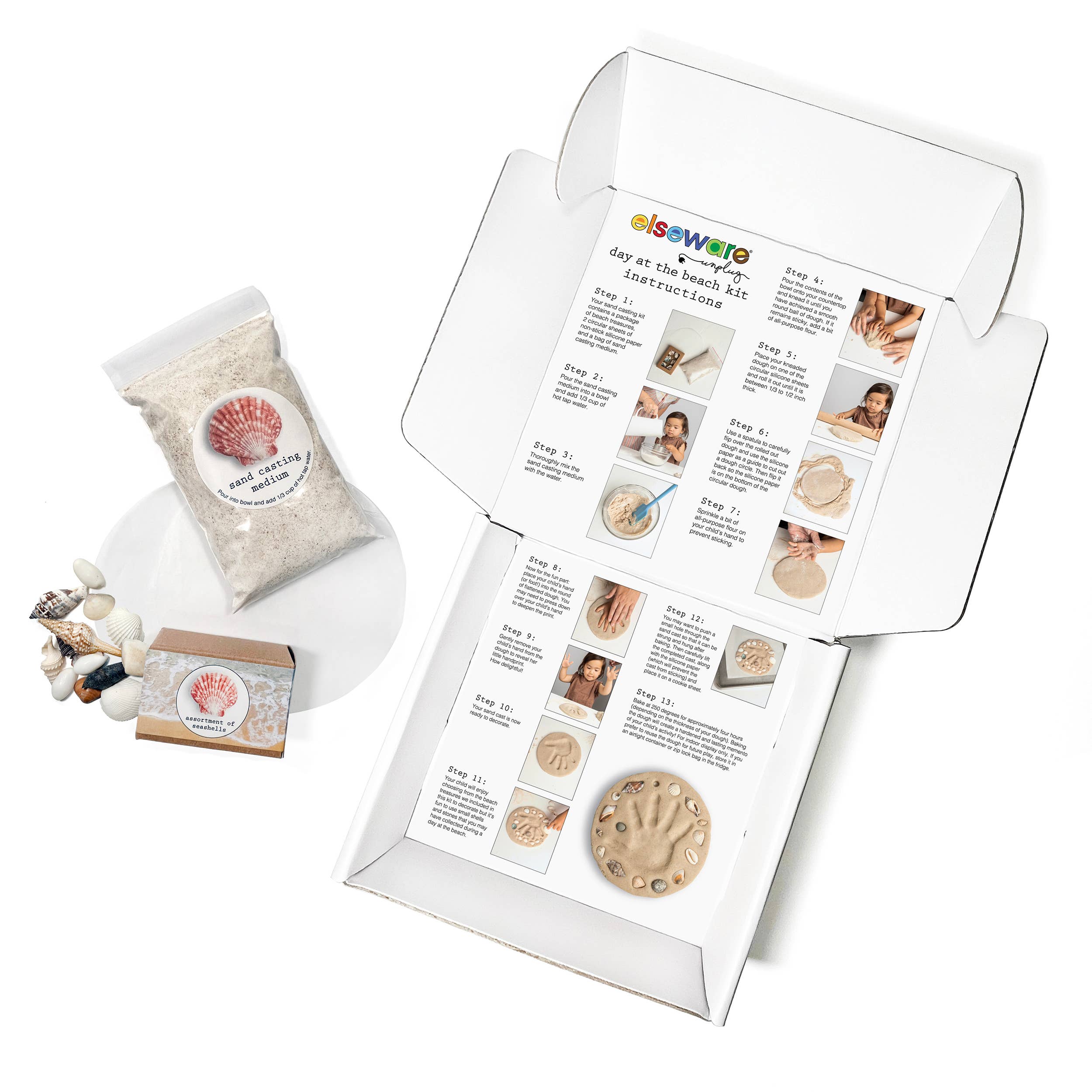 Elseware - Day at the Beach - Kids Hand & Footprint Keepsake Craft