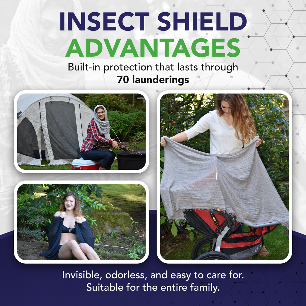 Insect Shield Protection Bug Repellent Clothing Womens Scarf