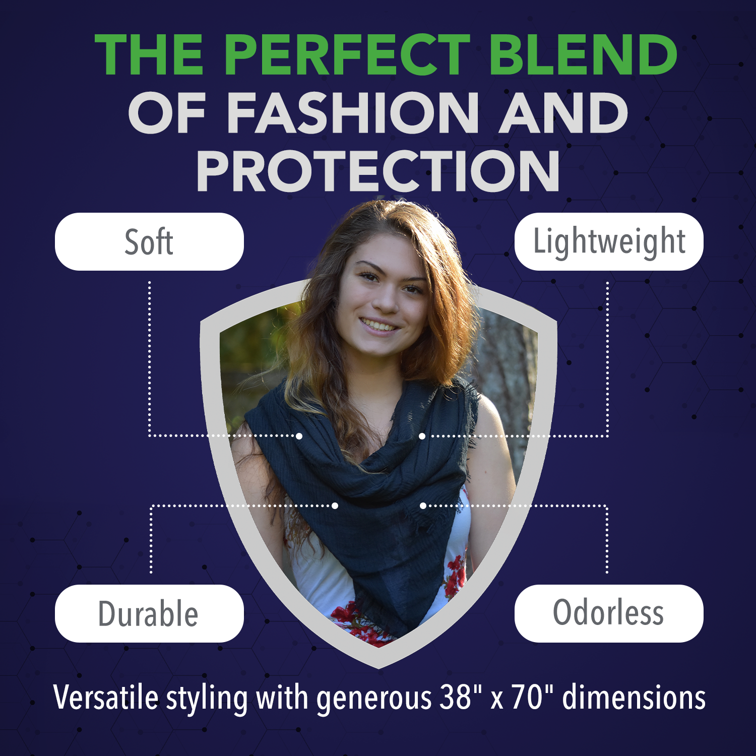 Insect Shield Protection Bug Repellent Clothing Womens Scarf