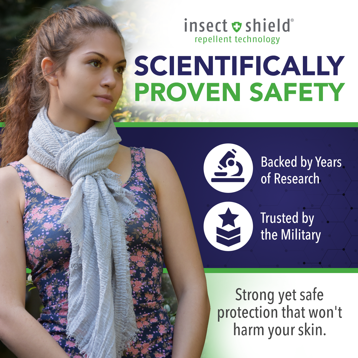Insect Shield Protection Bug Repellent Clothing Womens Scarf