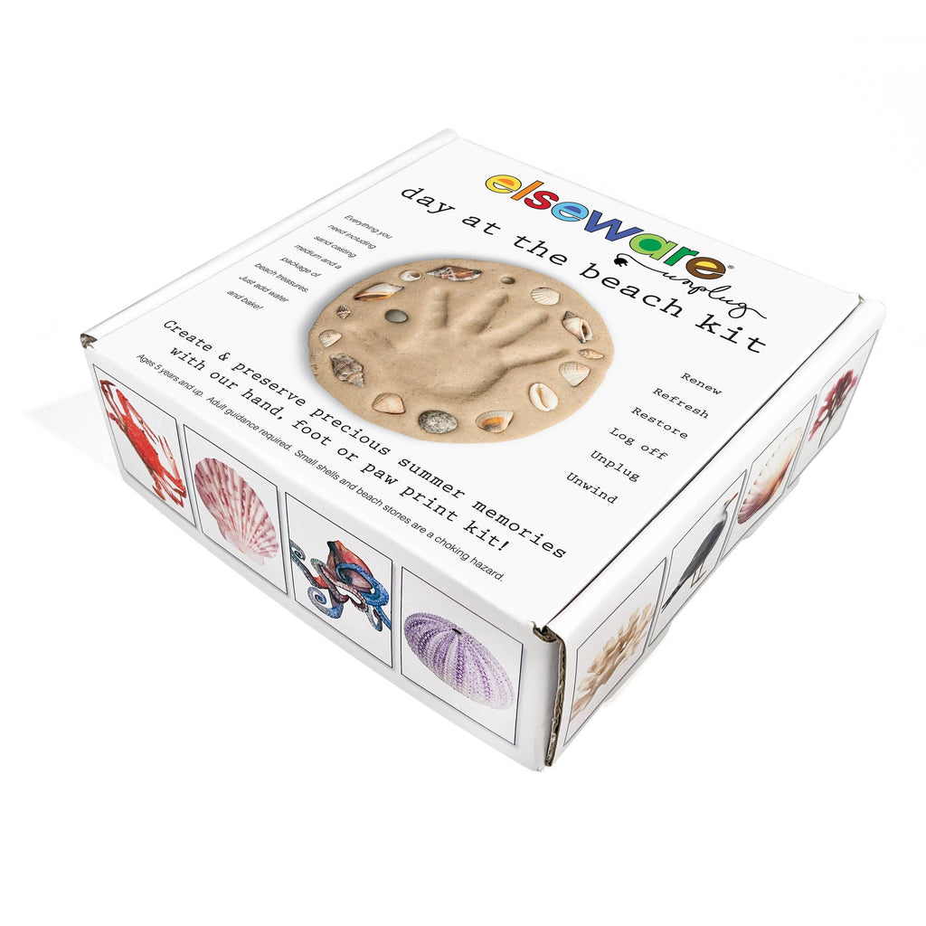 Elseware - Day at the Beach - Kids Hand & Footprint Keepsake Craft