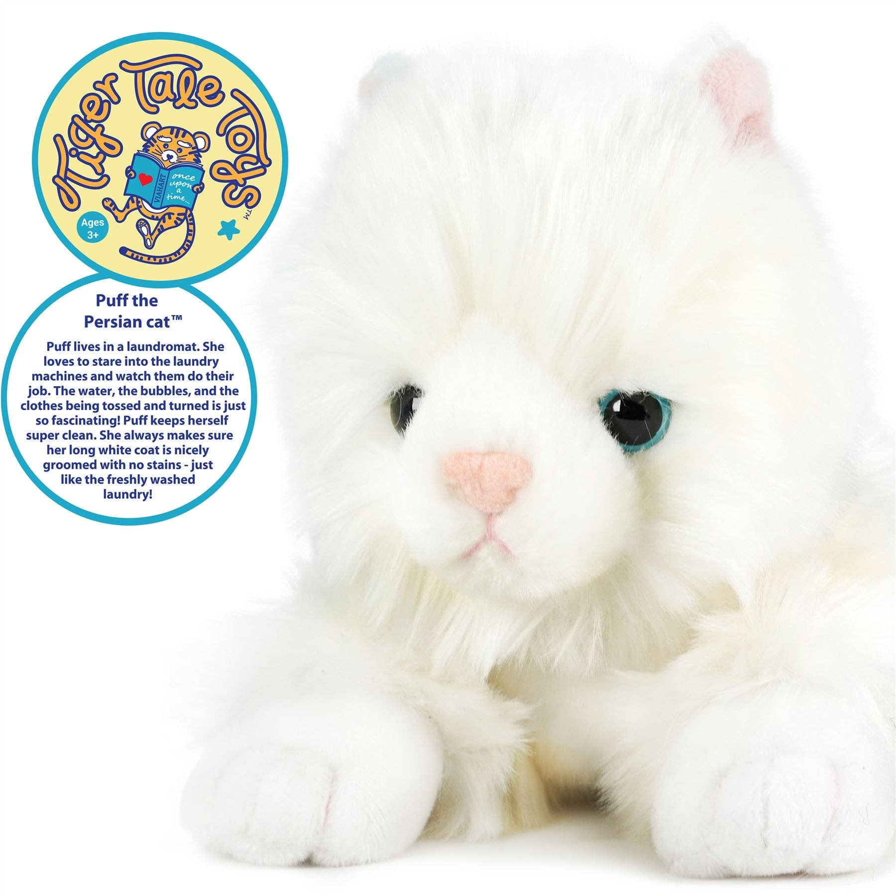 VIAHART Toy Co. - Puff the Persian Cat | 13 Inch Stuffed Animal Plush