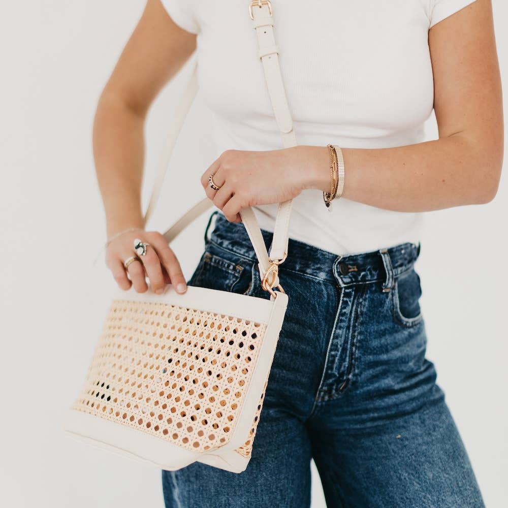 Bryce Woven Bucket Bag
